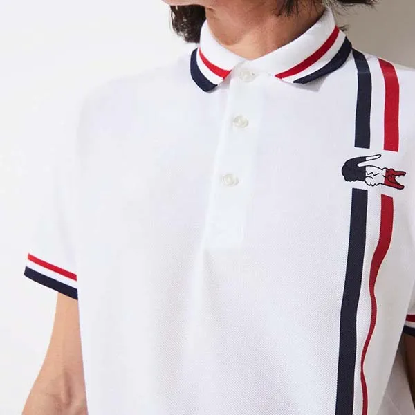 Áo Polo Lacoste Men's Sport Heritage French Sporting Spirit Edition Cotton Polo Shirt PH7651-A10 Màu Trắng Size S