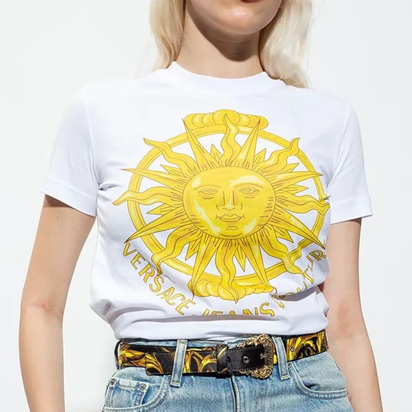 Áo Phông Versace Jeans Couture T-Shirt 72HAHF10 CJ00F Màu Trắng