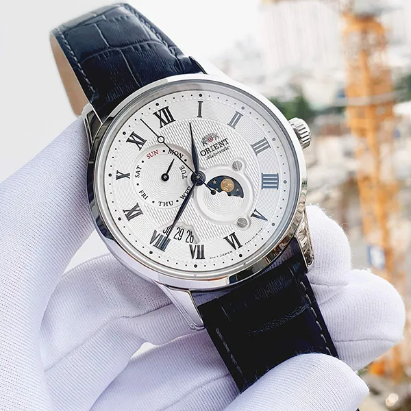 Đồng Hồ Nam Orient Sun & Moon Gen 3 RA-AK0008S Màu Đen Mặt Trắng - Đồng hồ - Vua Hàng Hiệu