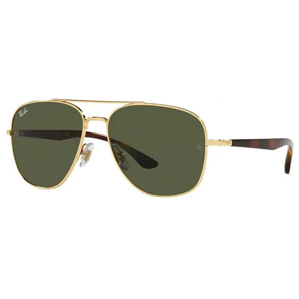 Kính Mát Rayban Green Aviator Unisex Sunglasses RB3683 001/31 58 Màu Xanh Đen