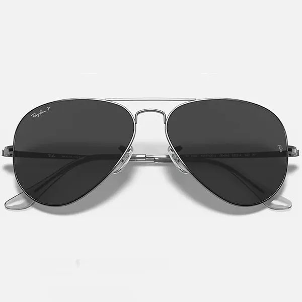 Kính Mát Rayban Sunglasses Aviator RB3689 004 48 58-14 Màu Đen Xám - Kính mắt - Vua Hàng Hiệu