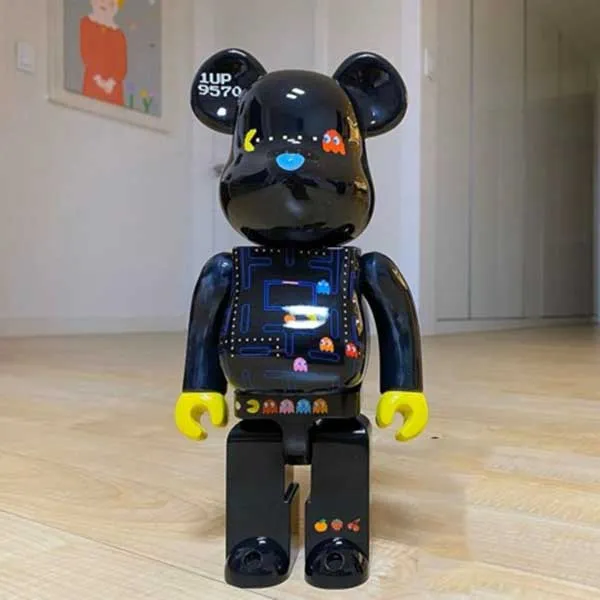 Đồ Chơi Mô Hình Bearbrick Pac-Man Màu Đen Size 1000%
