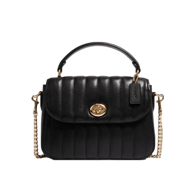 Túi Đeo Chéo Coach Marlie Top Handle Satchel With Quilting C1558 Màu Đen Size 24
