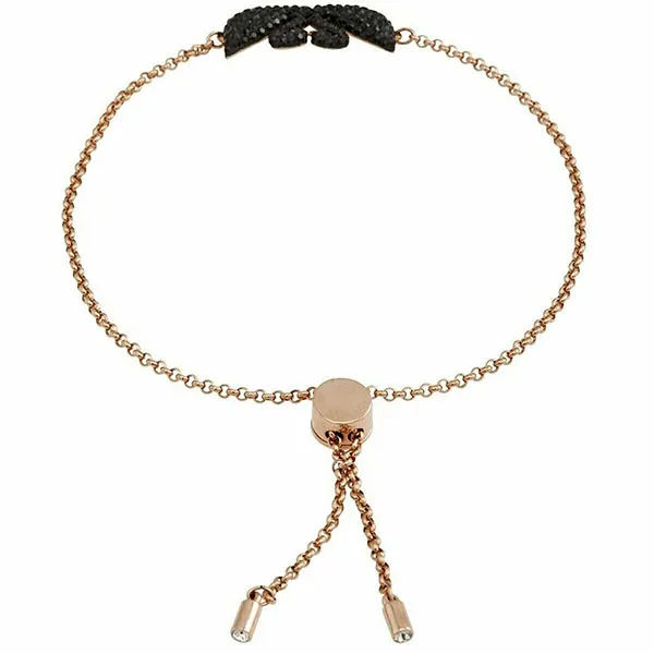 Vòng Đeo Tay Swarovski Women's Bracelet Iconic Swan Black Crystal Rose Gold Plated 5451389/5344132 Màu Vàng Hồng - Trang sức - Vua Hàng Hiệu