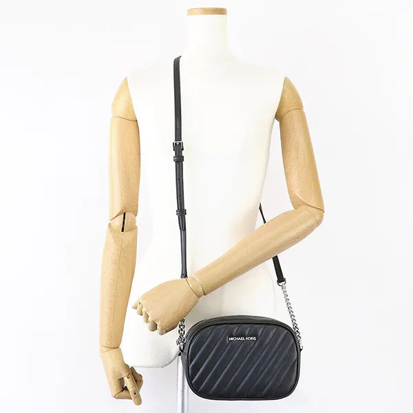 Túi Đeo Chéo Michael Kors MK Rose Women's Crossbody Bag Black 35S1SXOC1U Màu Đen - Túi xách - Vua Hàng Hiệu
