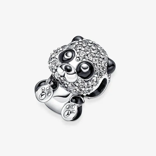 Hạt Vòng Charm Pandora Sparkling Cute Panda 790771C01 Màu Bạc Đen - Trang sức - Vua Hàng Hiệu