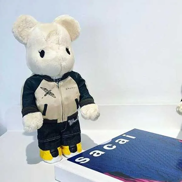 Đồ Chơi Mô Hình Bearbrick Sacai X Dr.Woo Phối Màu Size 100% + 400% - Đồ chơi mô hình - Vua Hàng Hiệu