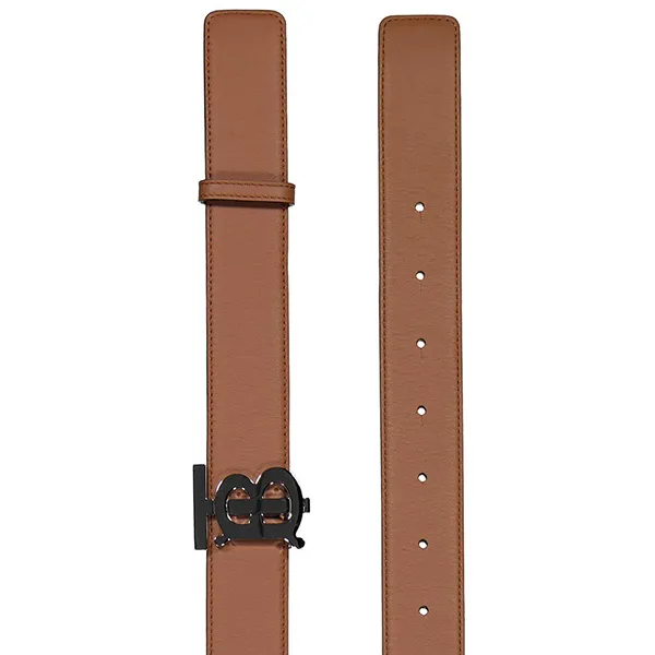 Thắt Lưng Nữ Burberry Malt Brown/Black Ladies TB Buckle Reversible Leather Belt 8046537 Màu Nâu Đen - Thắt lưng - Vua Hàng Hiệu