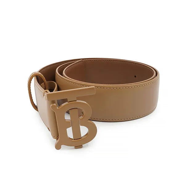 Thắt Lưng Nữ Burberry Camel Ladies Monogram Motif Leather Belt 8049236 Màu Nâu Camel - Thắt lưng - Vua Hàng Hiệu