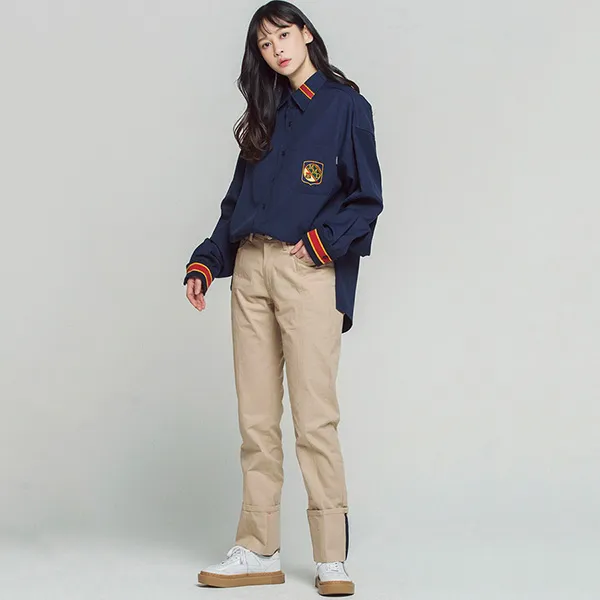 Áo Sơ Mi Romantic Crown Striped Cuffs Shirt Navy Màu Xanh Navy - Thời trang - Vua Hàng Hiệu