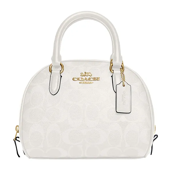 Túi Xách Coach Sydney Satchel In Signature Canvas Màu Trắng