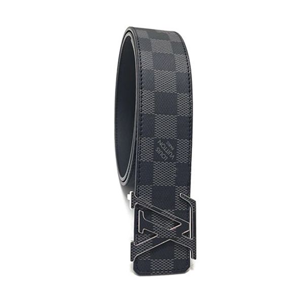 Thắt Lưng Nam  Louis Vuitton Belt LV Mix 3 Damier Màu Đen Xám Size 90 - 2