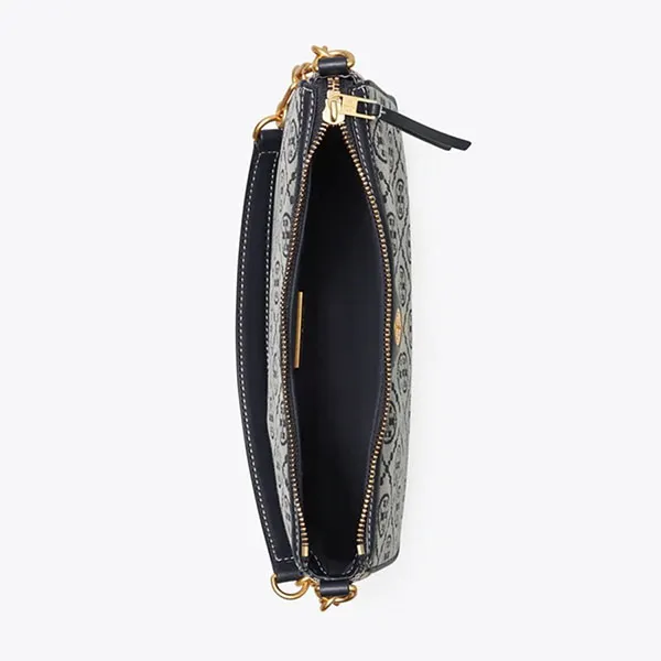 Túi Đeo Vai Tory Burch T Monogram Jacquard Studio Bag Màu Xanh Xám