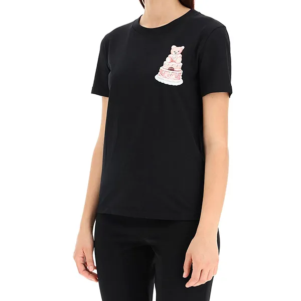 Áo Phông Moschino Women's Teddy Cake Print T-Shirt V0709 5440 1555 Màu Đen Size 38 - Thời trang - Vua Hàng Hiệu