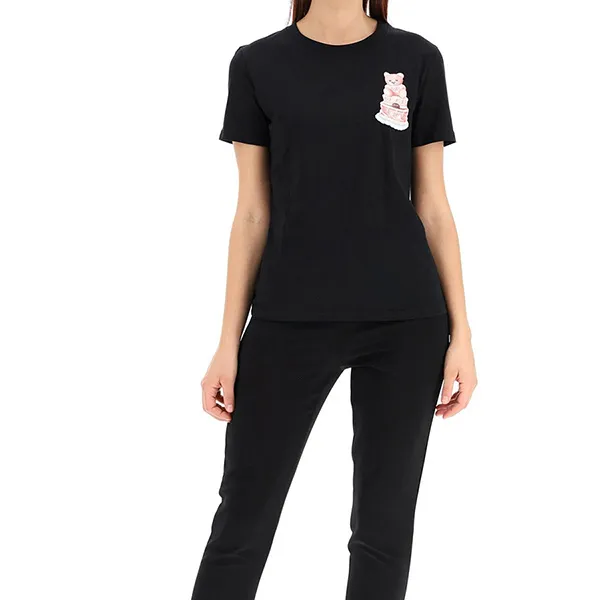Áo Phông Moschino Women's Teddy Cake Print T-Shirt V0709 5440 1555 Màu Đen Size 38 - Thời trang - Vua Hàng Hiệu