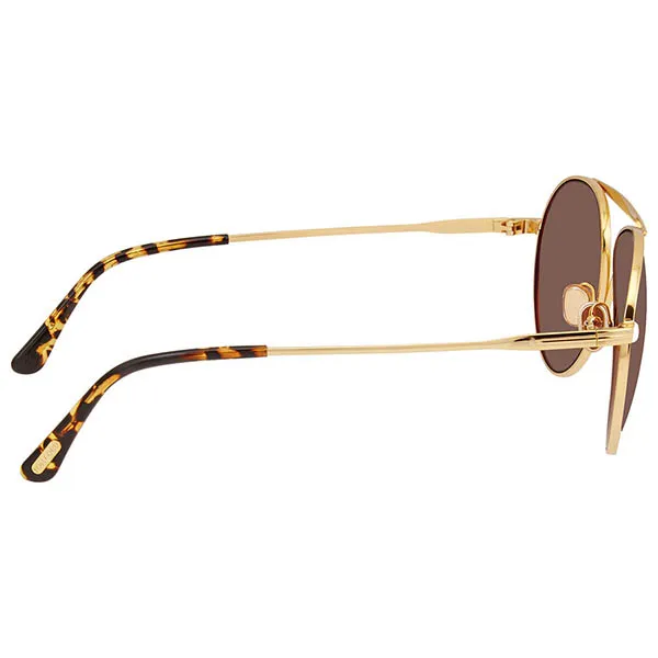 Kính Mát Tom Ford Shiny Gold Aviator Men's Sunglasses FT0773 30E 58 Màu Nâu - Kính mắt - Vua Hàng Hiệu