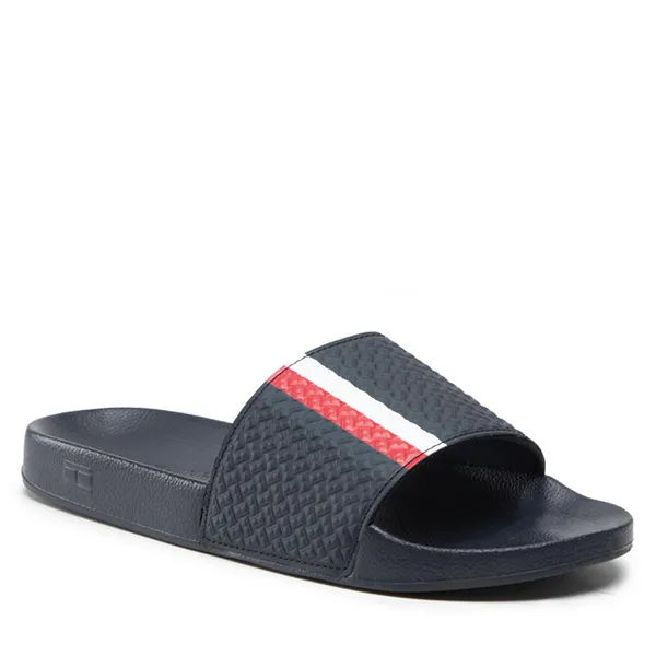 Dép Tommy Hilfiger Signature Flag Pool Slides FM0FM03975 Màu Xanh Navy Size 41 - Dép - Vua Hàng Hiệu