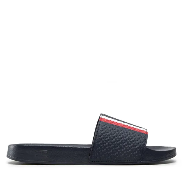Dép Tommy Hilfiger Signature Flag Pool Slides FM0FM03975 Màu Xanh Navy Size 41 - Dép - Vua Hàng Hiệu