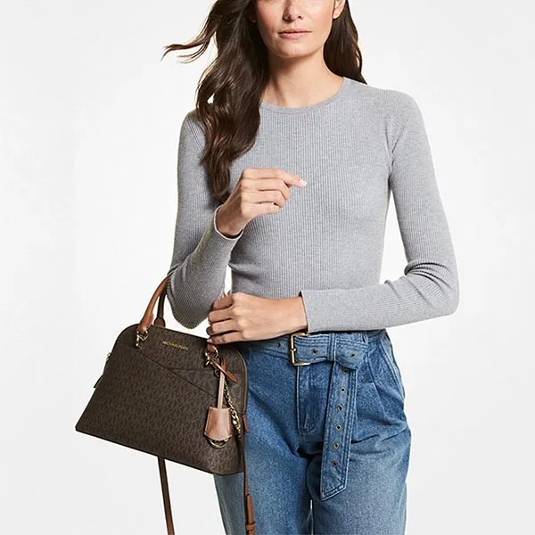 Túi Xách Michael Kors MK 35H1GTVC2B Jet Set Travel Dome Xcrss Stchl Màu Nâu