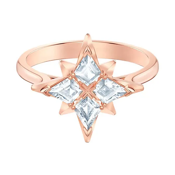 Nhẫn Swarovski Symbolic Ringstar, White, Rose Gold-Tone Plated 5513218 Màu Vàng Hồng Size 52