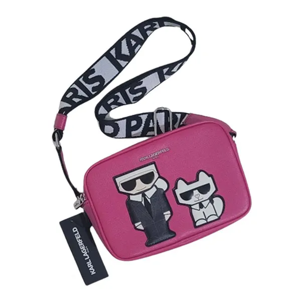 Túi Đeo Chéo Karl Lagerfeld Paris Maybelle Camera Crossbody Màu Đỏ Đô Size 24