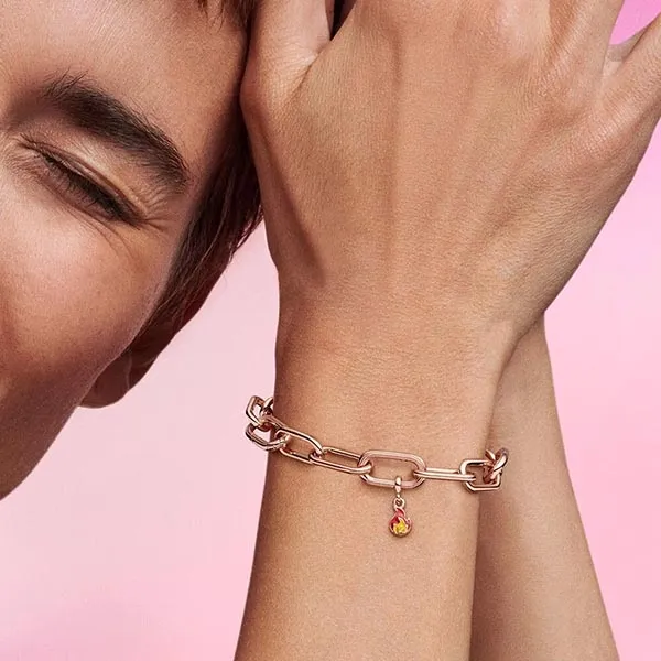 Hạt Vòng Charm Pandora ME Burning Flame Mini Dangle 789690C01 Phối Màu