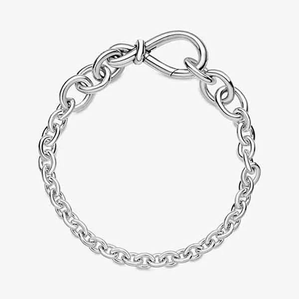 Vòng Đeo Tay Pandora Chunky Infinity Knot Chain Bracelet 598911C00 Màu Bạc - Trang sức - Vua Hàng Hiệu
