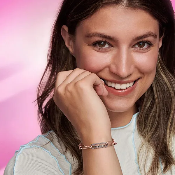 Hạt Vòng Charm Pandora Me Styling Freedom Word Link 749666C00 Màu Bạc