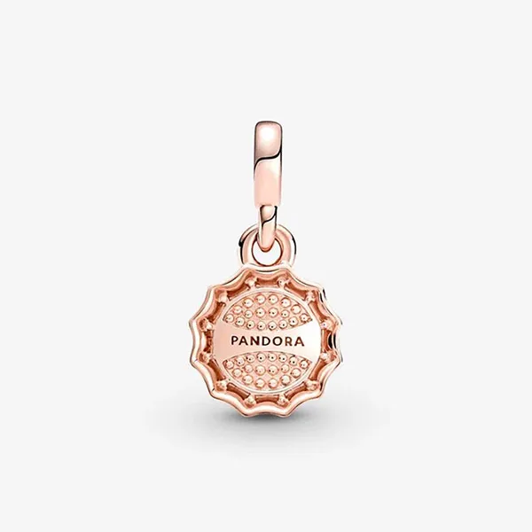 Hạt Vòng Charm Pandora Me Lucky Bottle Cap Mini Dangle 789661C01 Màu Vàng Hồng