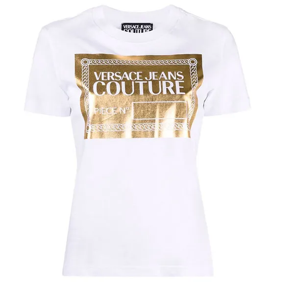 Áo Phông Versace Jeans Couture Etichetta Logo-Orint T-shirt Màu Trắng - Thời trang - Vua Hàng Hiệu