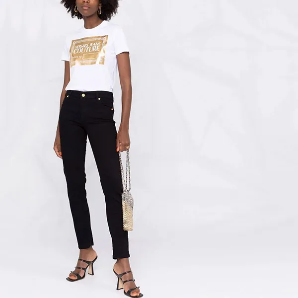 Áo Phông Versace Jeans Couture Etichetta Logo-Orint T-shirt Màu Trắng - Thời trang - Vua Hàng Hiệu