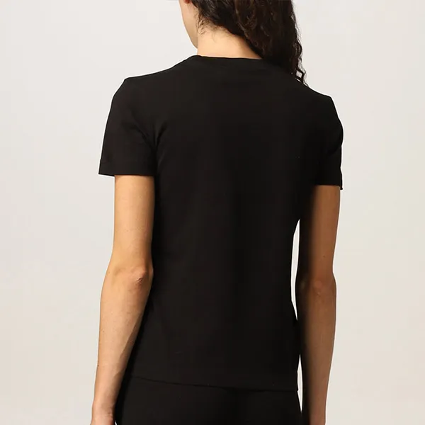 Áo Phông Versace Jeans Couture Etichetta Logo-Orint T-shirt Màu Đen