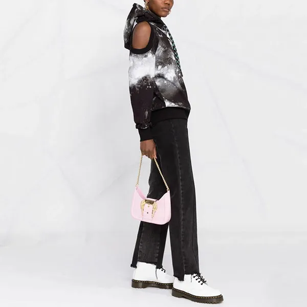Túi Xách Versace Jeans Couture Logo-Buckle Shoulder Bag Màu Hồng Nhạt - Túi xách - Vua Hàng Hiệu