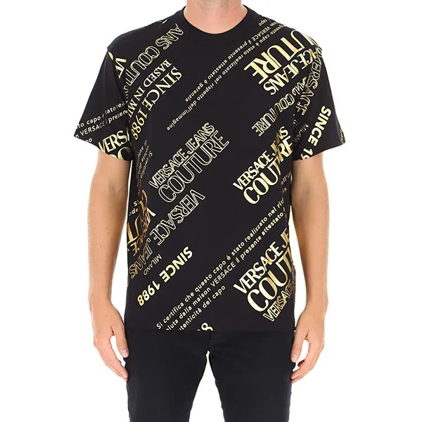 Áo Phông Versace Jeans Couture Since 1988 71GAHT28 CJ00T G89 Màu Đen Size S