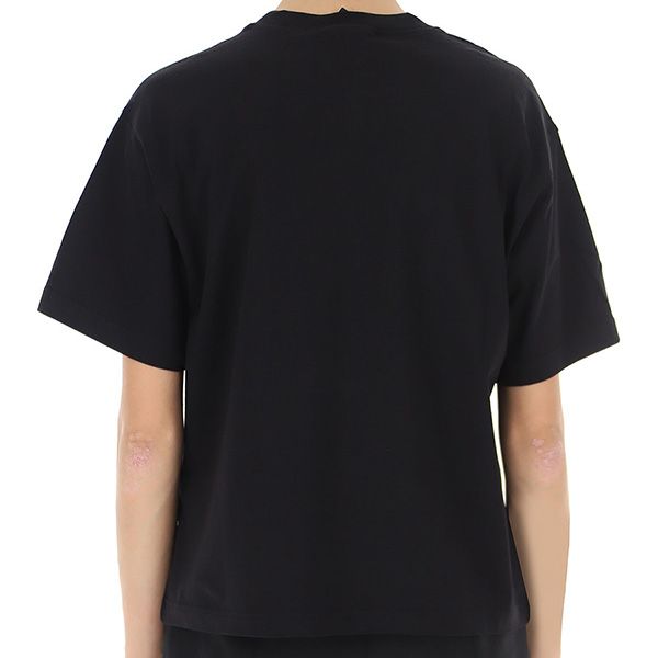 Áo Phông Versace Jeans Couture T-Shirt Nera Con Logo Dorato Per Donna 71HAHT13 CJ00T G89 Màu Đen - 4
