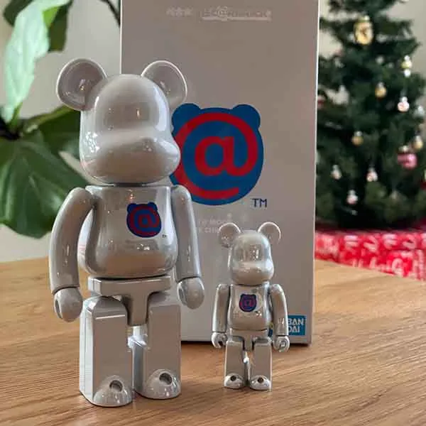 Đồ Chơi Mô Hình Bearbrick 20TH Anniv. 1ST Model White Chrome Màu Trắng Size 100% + 400% - Đồ chơi mô hình - Vua Hàng Hiệu