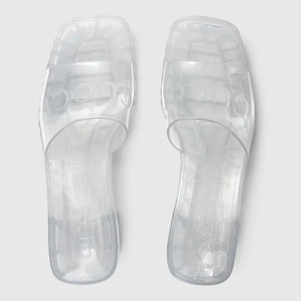 Dép Gucci Women's Slide Sandal With Gucci Logo Màu Trong Suốt Size 37 - Dép - Vua Hàng Hiệu