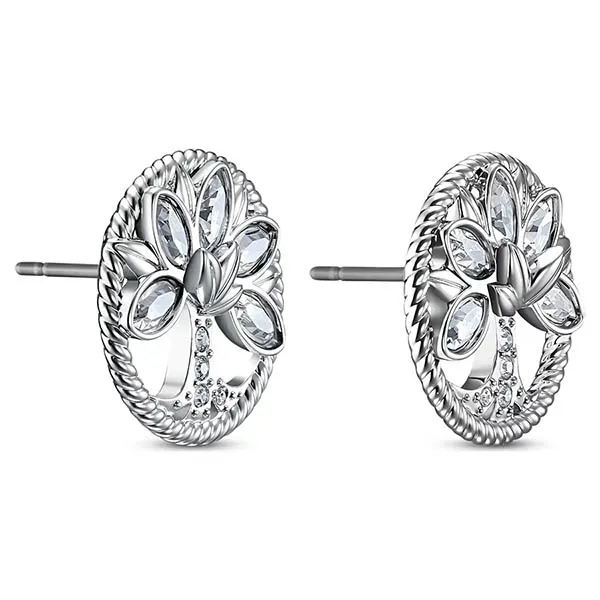 Khuyên Tai Swarovski Symbolic Tree of Life Stud Pierced Earrings 5540301 Màu Trắng - Trang sức - Vua Hàng Hiệu