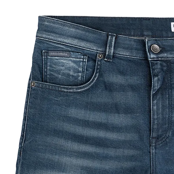 Quần Jeans Nam Dolce & Gabbana D&G Tag Bạc GYZQ1D G8CL9 Màu Xanh