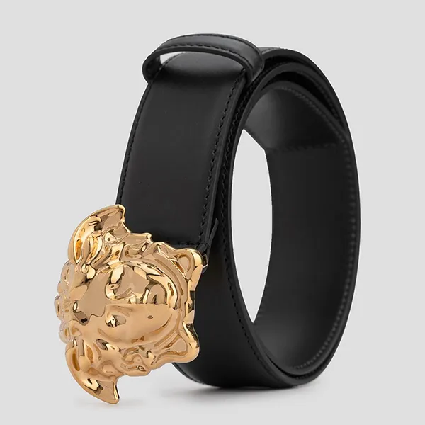 Thắt Lưng Versace La Medusa Leather Belt 1001340 DVTP1 KV041 Màu Đen Size 95
