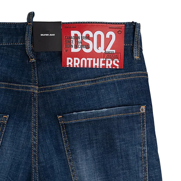 Quần Jeans Dsquared2 Dark Clean Wash Skater S74LB1133 S30342 470N Màu Xanh