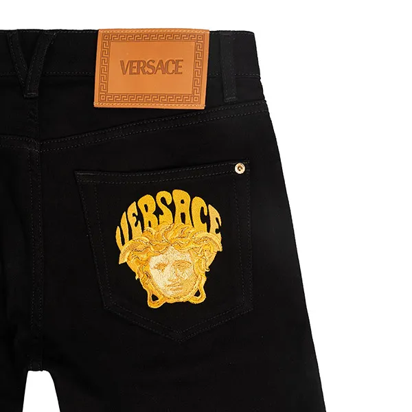 Quần Jeans Versace Slim-Fit Denim A81832 1A03011 1D040 Màu Đen - 4