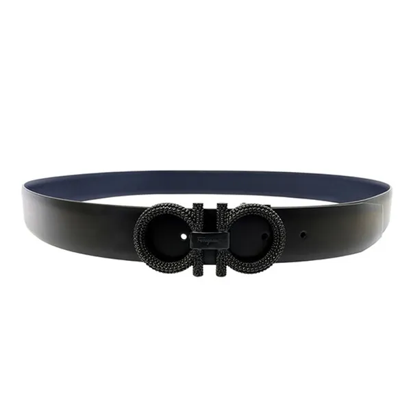 Thắt Lưng Nam Salvatore Ferragamo Men's Marinereversible And Adjustable Gancini Belt 670072 747418 Màu Đen Xanh - Thắt lưng - Vua Hàng Hiệu