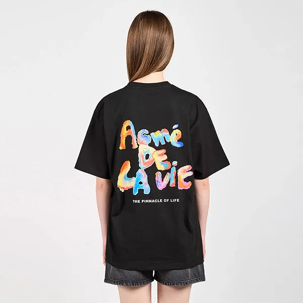 Áo Phông Acmé De La Vie ADLV Gradation Crayon Logo Short Sleeve T-Shirt Black Màu Đen - Thời trang - Vua Hàng Hiệu