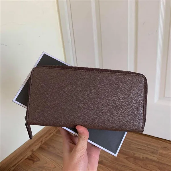 Ví Michael Kors MK Russel Tech Zip Around Long Wallet Màu Nâu Size 20