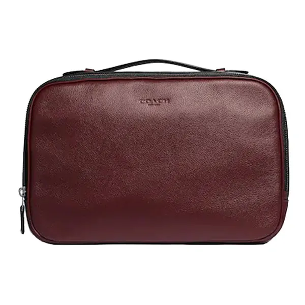 Túi Cầm Tay Nam Coach Multifunction Pouch F39806 Màu Đỏ Đậm - Túi xách - Vua Hàng Hiệu