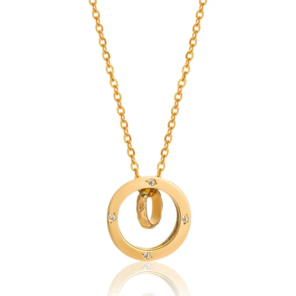 Dây Chuyền Huy Thanh Jewelry DCMAMD 131 - 14K - Đá Cubic Zirconia Màu Vàng Gold