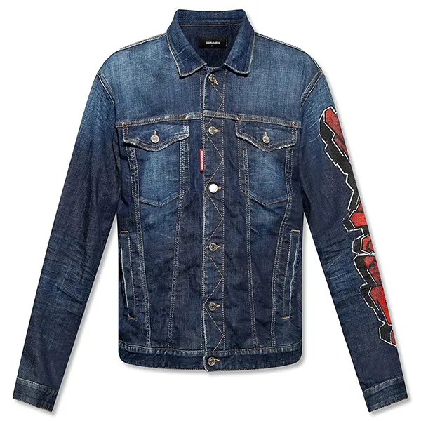 Áo Khoác Dsquared2 Wall Tag Over Jacket S74AM1227 S30342 Màu Xanh - Thời trang - Vua Hàng Hiệu