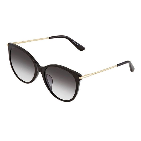 Kính Mát Bottega Veneta Grey Cat Eye Ladies Sunglasses BV0231SA 001 55 Màu Xám - 1
