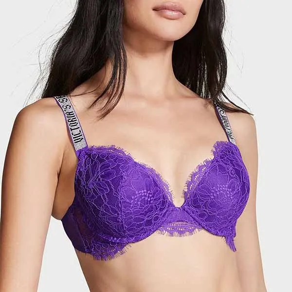 Áo Lót Victoria's Secret Very Sexy Ren, Dây Đá Chữ Logo 409167QCJ Màu Tím Size 32B